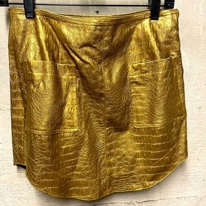 RACHEL Rachel Roy Metallic Fauxleather Mini